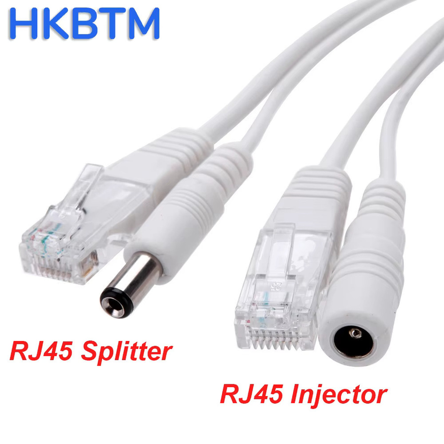 Passives PoE-Adapterkabel als Splitter und Injektor zur Stromversorgung mit 12 V für deine IP-Kamera von HKBTM - Bild 1