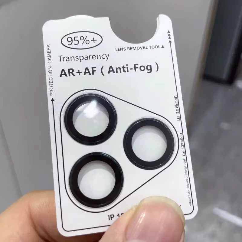 3-2er-Set Kamera Objektiv Schutz aus gehärtetem Glas für Apple iPhone 17 16 15 14 13 12 Pro Max Plus Mini in Transparent und Grau - Bild 6
