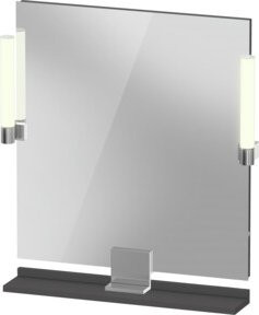 Duravit Sivida LED-Spiegel in Grau mit Touch-Switch und dimmbarer Beleuchtung, B/H: 65 x 65 cm, Tiefe: 3,6 cm - Bild 1