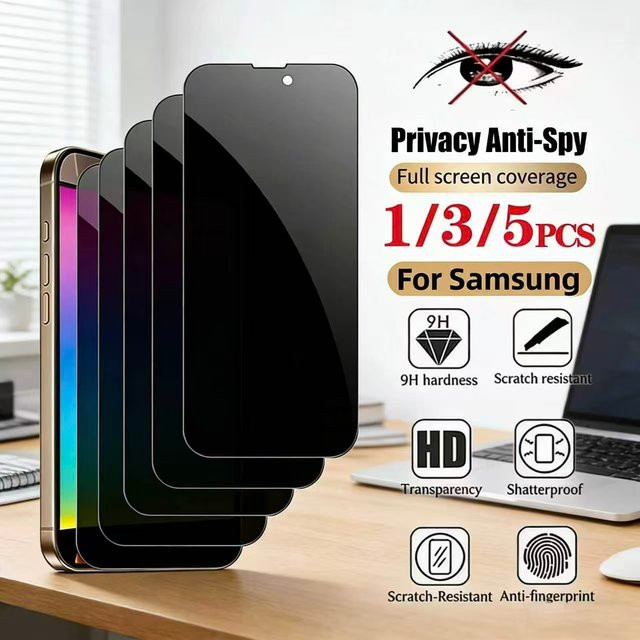 Sichtschutzfolie für Samsung Galaxy A-Serie (A12 bis A73, A05S, A14 bis A17, A25, A26, A33 bis A36, A54 bis A57, A55, A56) für Android-Smartphones - Bild 1