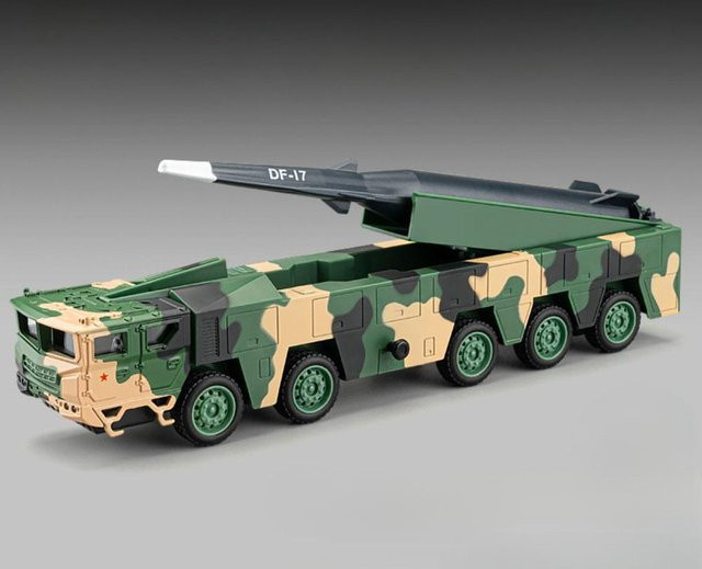 Linyi toy car Dongfeng 17 Raketenwerfer, Spielzeugauto, 1:50, Licht und Sound, grau - Bild 1