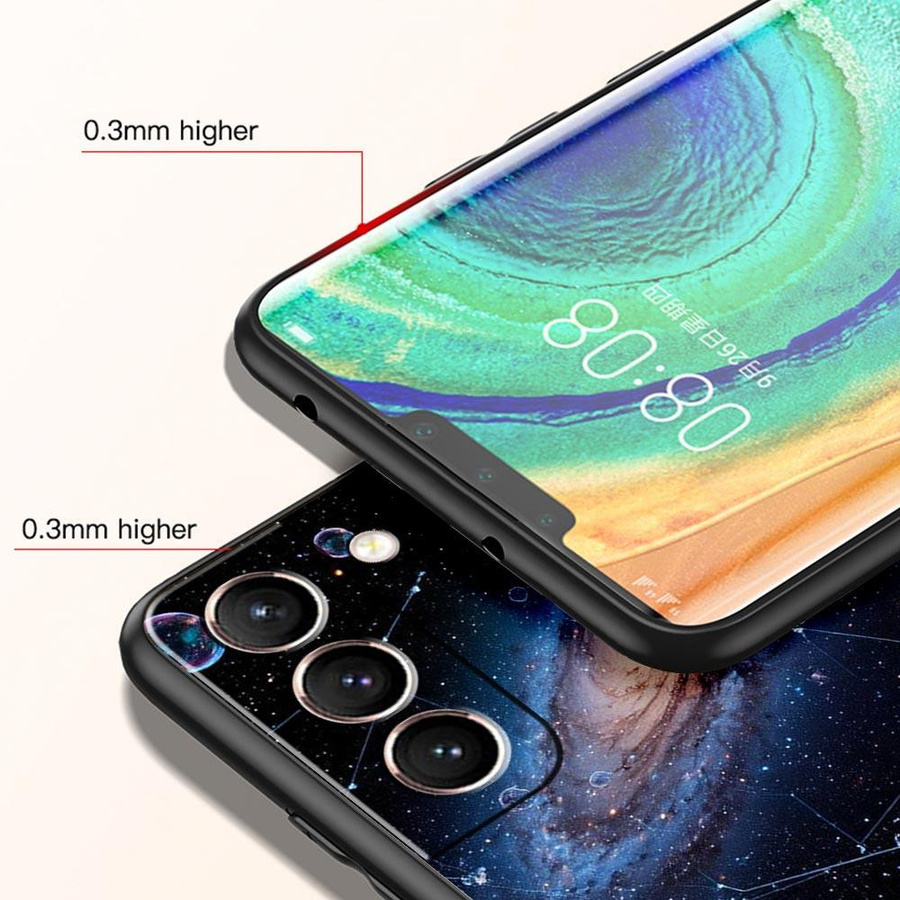 Univers Sternenhimmel Mond Handyhülle für Samsung Galaxy S26 S25 S24 S23 S22 S21 FE Ultra Plus 5G aus weichem TPU - Bild 3