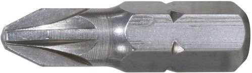 KS Tools Kreuzschlitz-Bit PZ1 aus Edelstahl, Antrieb: 1/4 Zoll (6,3 mm), Farbe: Silber - Bild 1
