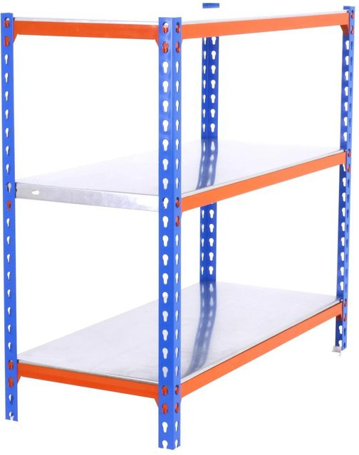 PROREGAL Schwerlastregal Baby Metal Shark aus Metall in Blau-Orange, H x B x T: 90 x 110 x 30 cm - Bild 1