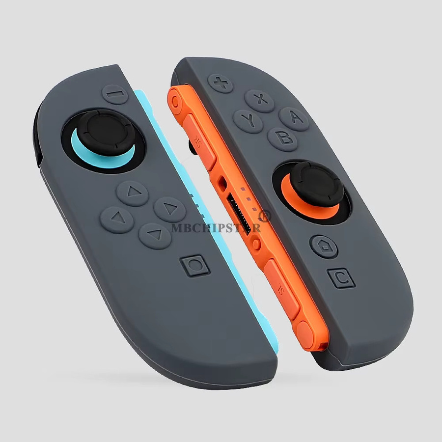 MBCHIPSTAR Game Protection Case Cover und Thumb-Stick Grip Caps für Nintendo Switch 2 Joycon in Schwarz und Multicolour - Bild 2