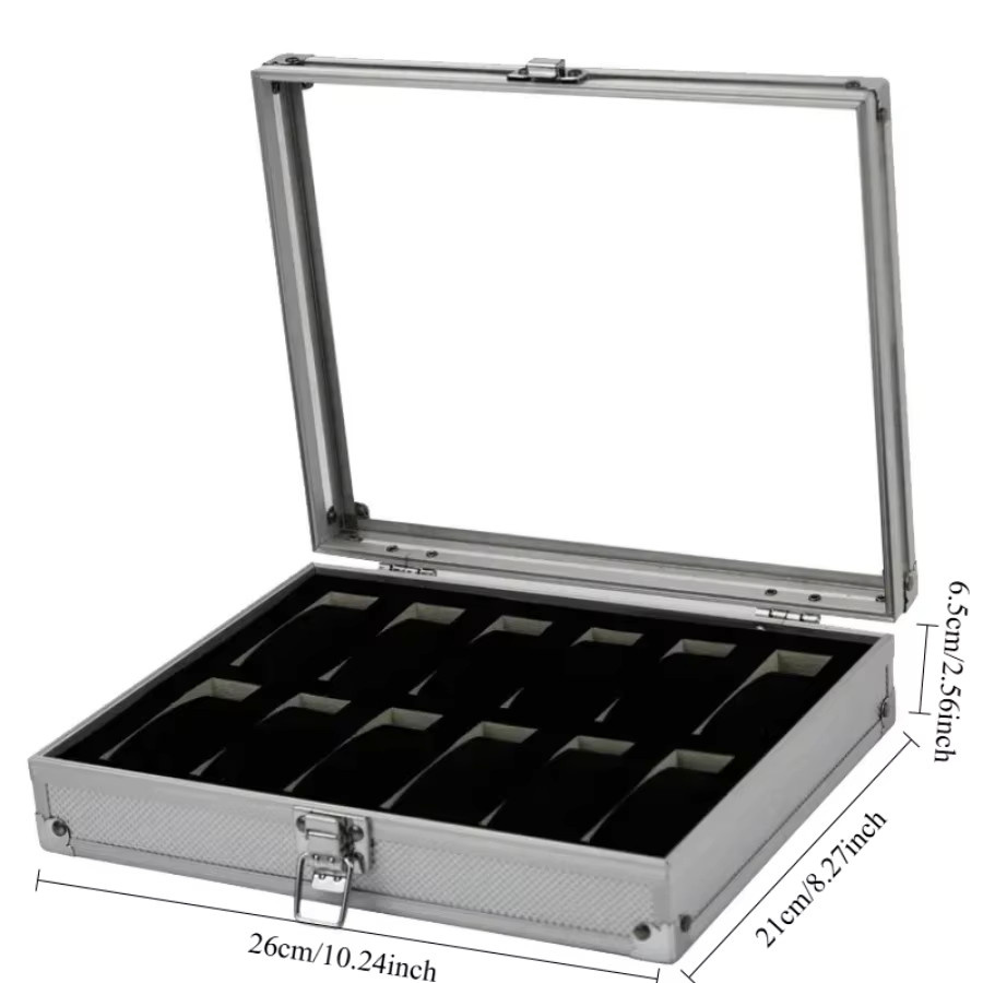 Uhren Box Aluminium, Silber, Unisex - Bild 4