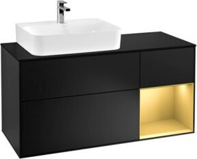 V&B Waschtischunterschrank Finion in Blau Lackiert, Breite: 120 cm - Bild 1