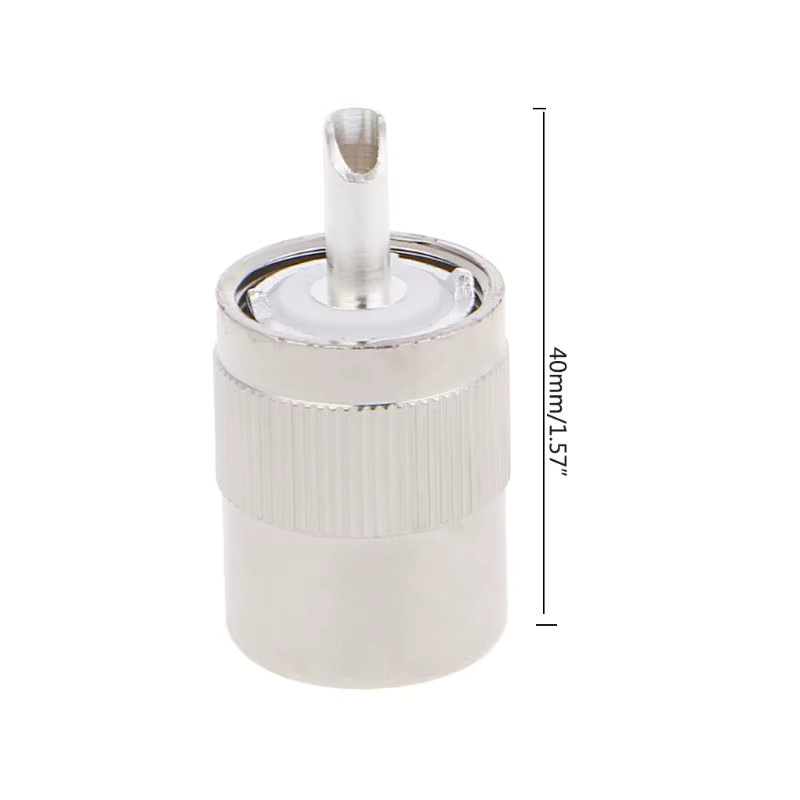 OOTDTY UHF-Stecker PL259 mit Lötanschluss für RG8 RG213 LMR400 7D-FB Kabel in Silber - Bild 2