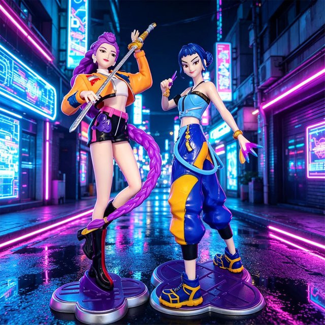 Bandai Hexenjagd-Team Charakterfiguren Rumi Mira Zoe als animierte Filmfiguren für die Desktop-Dekoration - Bild 1