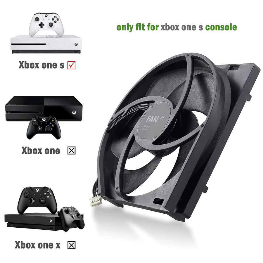 GUEN Interner Kühlventilator mit 5 Flügeln und Kühlkörper für Xbox One S, Series S und Series X in Schwarz - Bild 7