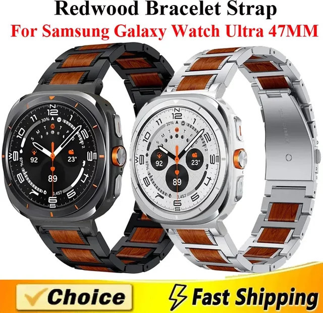 Uhrenarmband Edelstahl, Schwarz, Unisex, für Samsung Galaxy Watch Ultra 47 mm - Bild 1