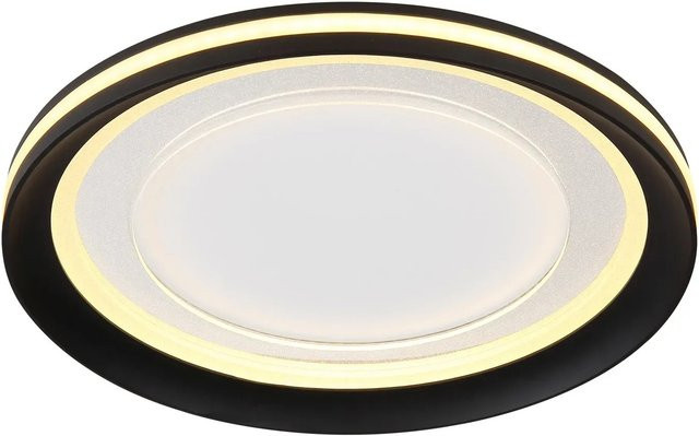 Globo LED-Deckenleuchte Clarino rund in Schwarz und Weiß mit Fernbedienung und Dimmfunktion, Durchmesser: 30 cm - Bild 1