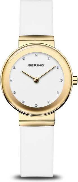 Bering Damenuhr, Quarz, Edelstahl, 29 mm, Weiß, Silikon - Bild 1