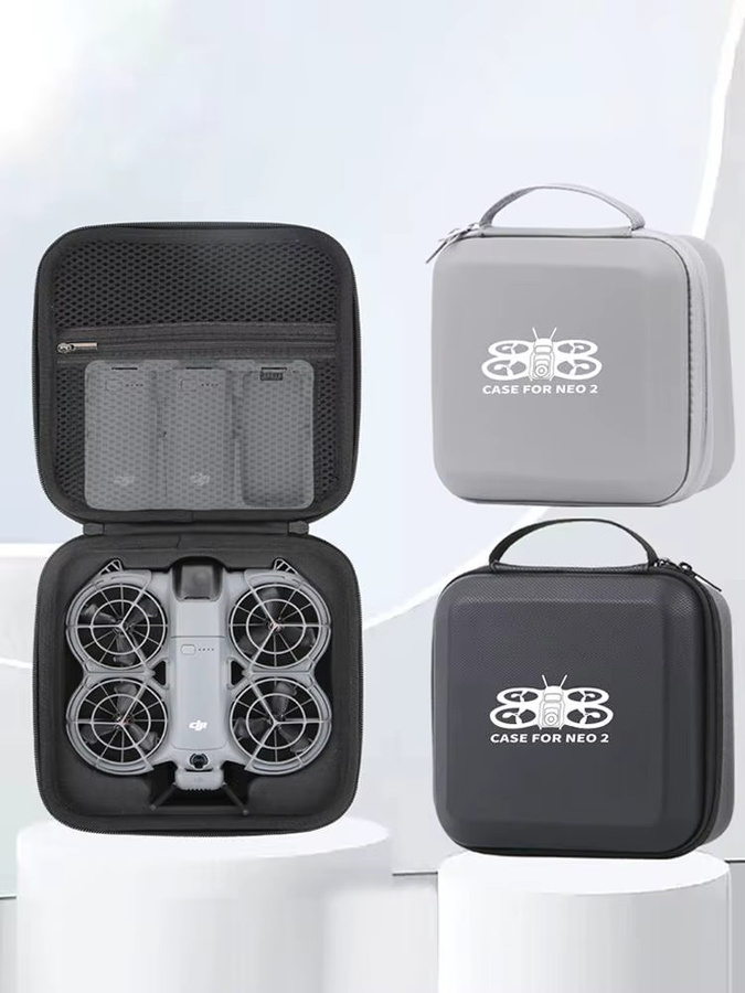 DJI NEO 2 Aufbewahrungstasche aus Nylon und PU-Leder in Schwarz, stoßfeste Tragetasche für deine Drohne und Zubehör - Bild 5