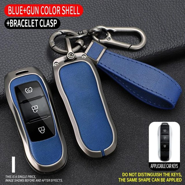 Schlüsselhülle aus Legierung für Dongfeng Fengguang DFSK Glory 580 Fengon IX5 IX7 Seres 3 SF5 in Blau - Bild 1