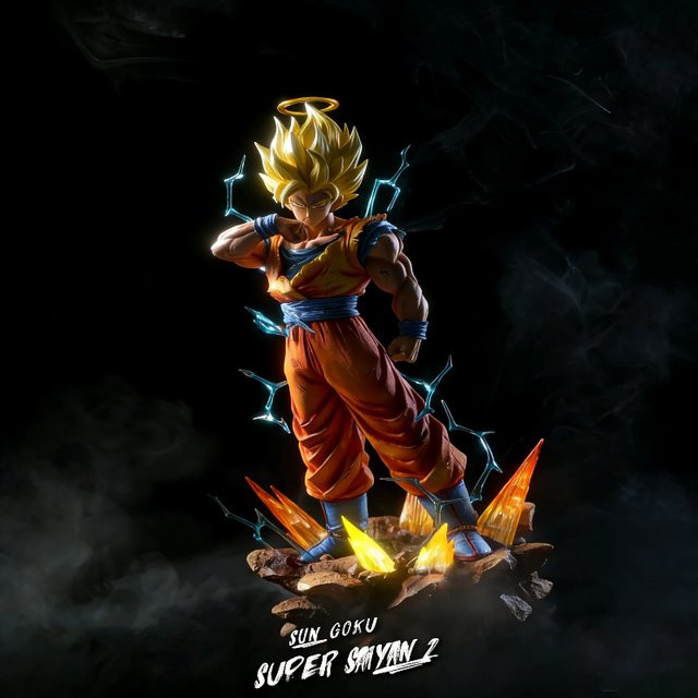 Bandai Dragon Ball Super Saiyajin 2 Son Goku Actionfigur, 30 cm, Leuchtend - Bild 1