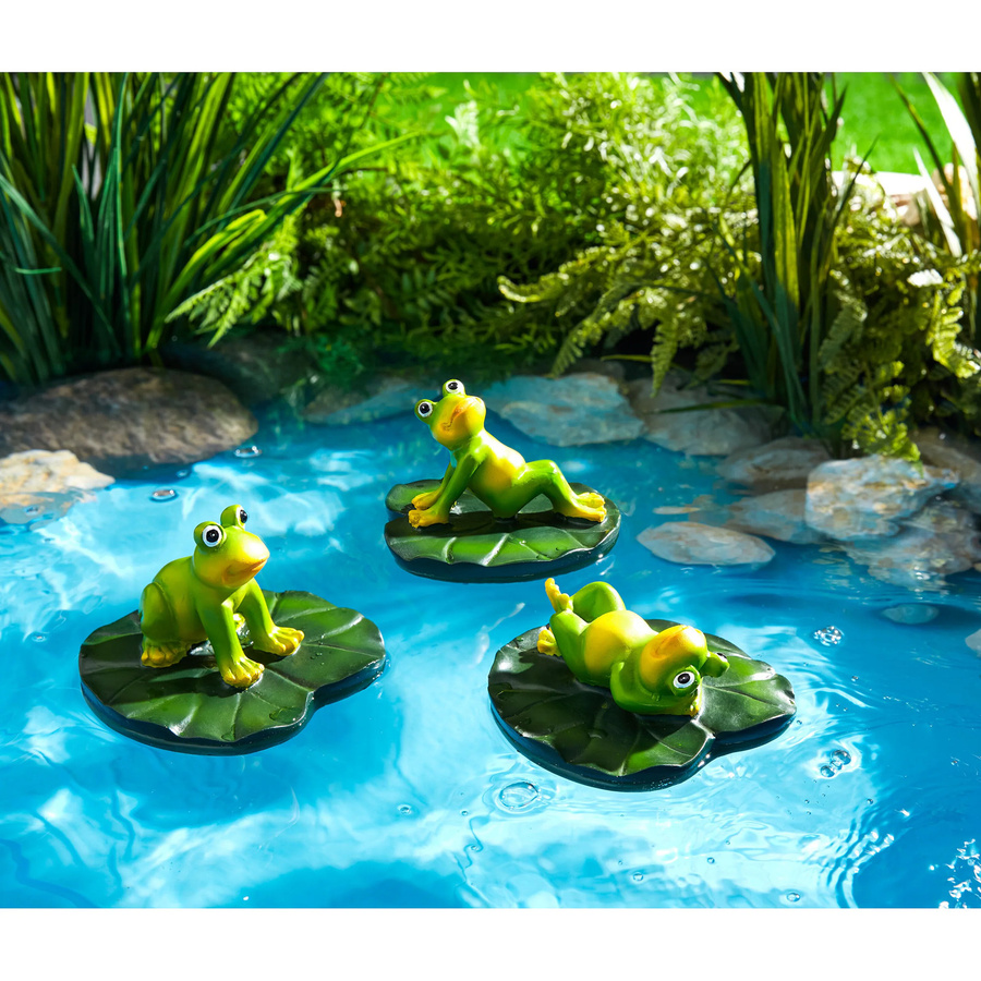 Viva Domo Teichfrosch Tischdeko in Grün und Gelb - Bild 2