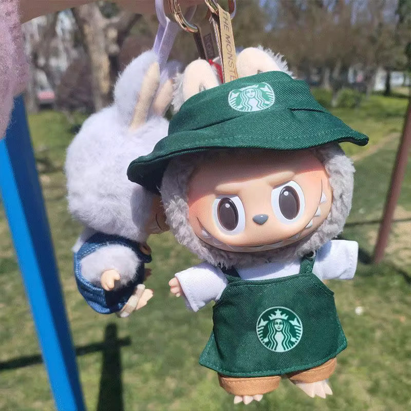 MEOD Labubu Puppe Kleidung Mode Kaffee Arbeitskleidung Set, Zubehör - Bild 2