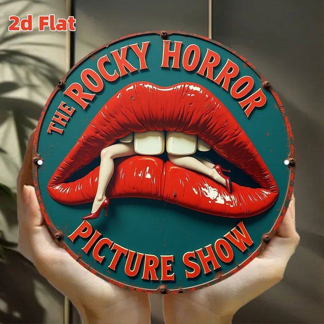 Rundes Metallschild Rocky Horror Picture Show im Vintage-Stil von Potdemiel, Durchmesser: 20 cm, Mehrfarbig - Bild 1