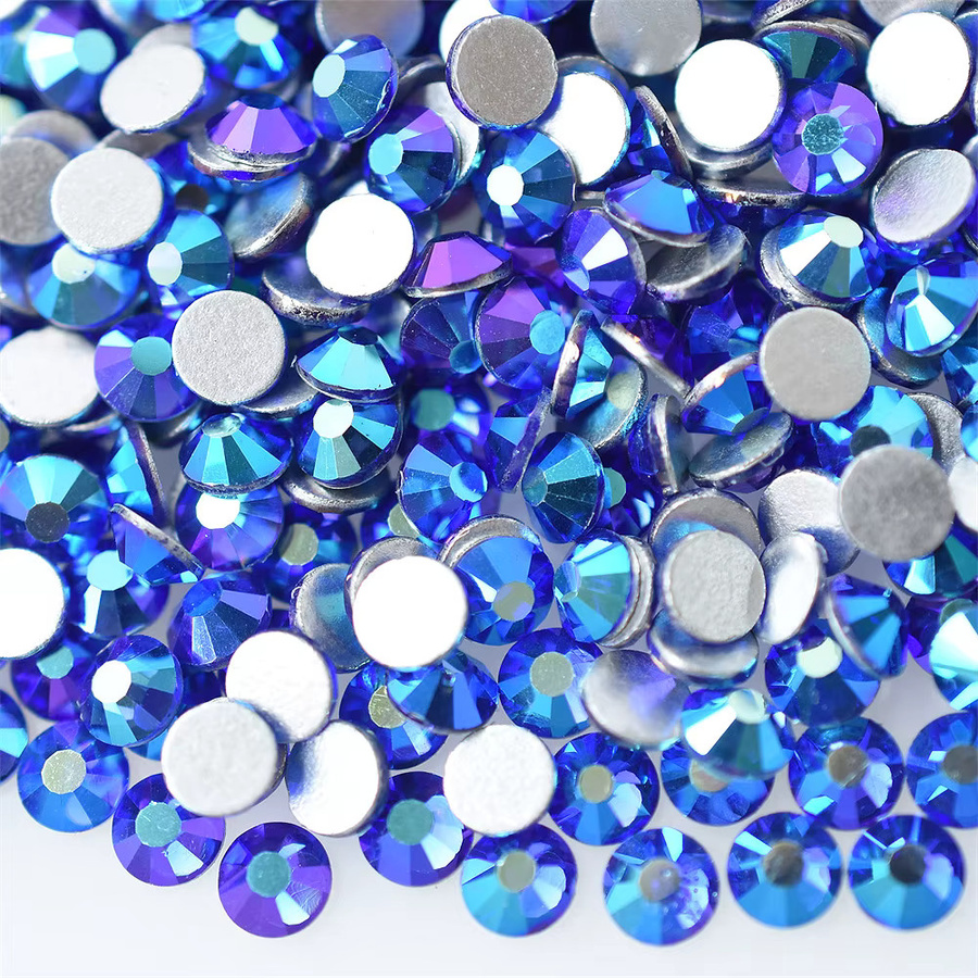 SWAGPICK Strasssteine Saphirblau, AB Glas, Flatback, Charms - Bild 5