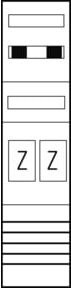 ABN Zählerplatz eHZ 2Z EZ17320 Verteilerkasten in Weiß, Breite: 105,0 cm, Tiefe: 25,0 cm - Bild 1