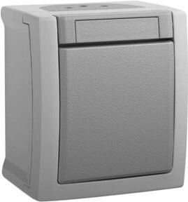 Panasonic Wechselschalter FR-Aufputz IP54 in Grau - Bild 1