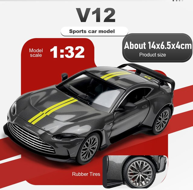 RMZ city V12 Valkyrie Automodell, Maßstab 1:32, mit öffnenden Türen, Metall, Gummi - Bild 1