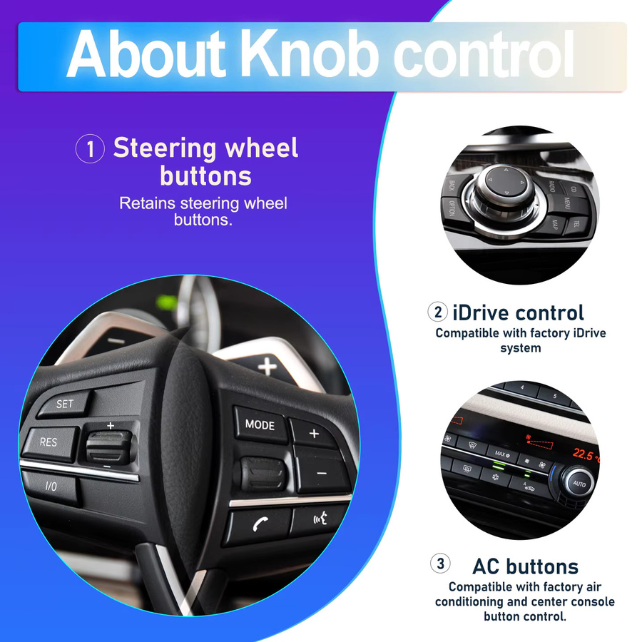 DMDNAVI Kabelloses CarPlay Multimedia-Radio mit 10,25 Zoll Touchscreen für BMW X1 E84 2009-2015, AndroidAuto, AirPlay, Bluetooth und GPS-Navigation, Schwarz - Bild 5