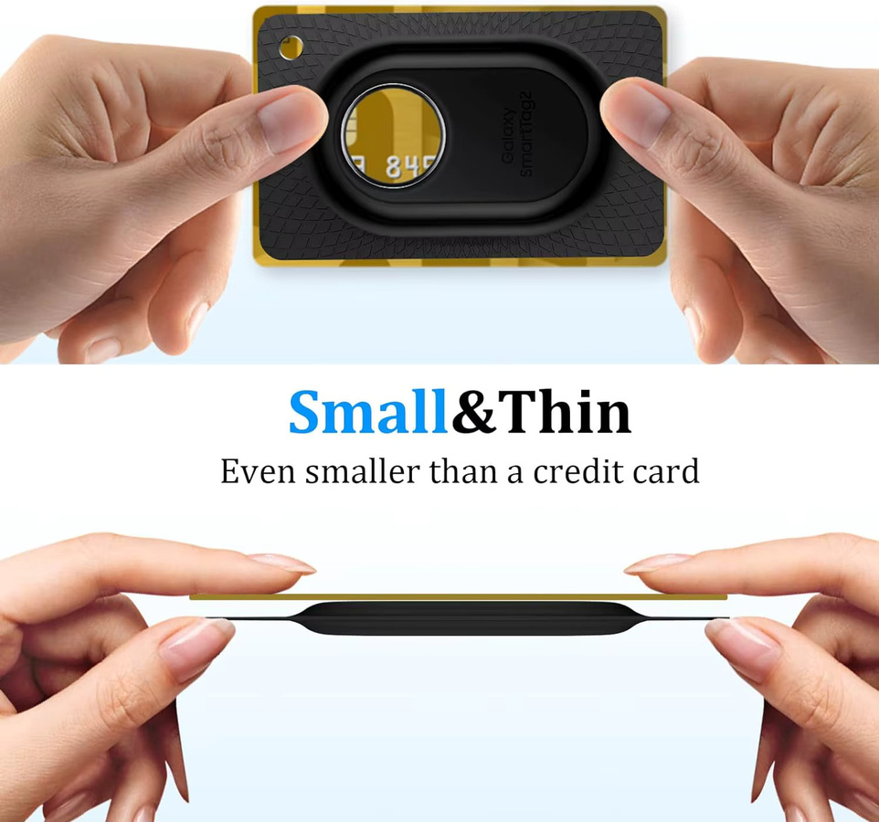 Samsung Kartenhalter für Galaxy SmartTag2 aus weichem TPU als schlanke Schutzhülle für Brieftaschen, Handtaschen und Rucksäcke in Schwarz oder Weiß - Bild 4