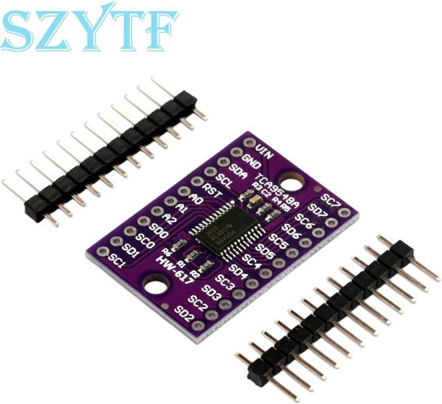 SZYTF TCA9548A 1-zu-8 I2C 8-Wege-Mehrkanal-Erweiterungsplatine IIC-Modul-Entwicklungsplatine in Lila - Bild 1