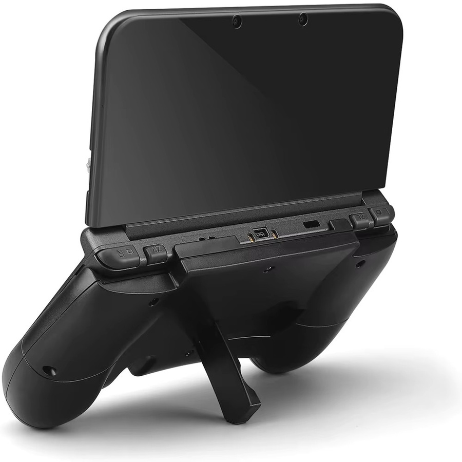 Handgriffhalterung aus Kunststoff mit Ständer und Stylus-Stift für Nintendo 3DS XL LL in Schwarz - Bild 2