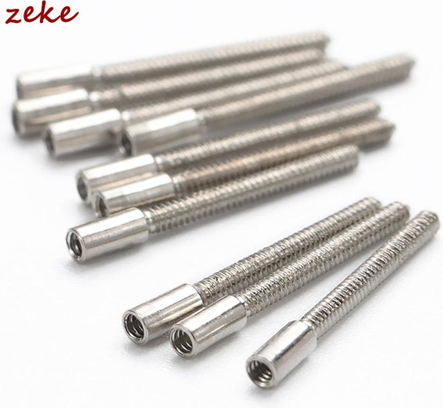 Uhrenzubehör Vorbauverlängerungen, Edelstahl, Silber, 0,9 mm Gewinde - Bild 1