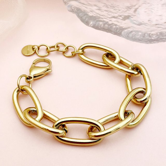 May@RZ Armband, 14K vergoldet, Edelstahl, Gold, Unisex - Bild 1