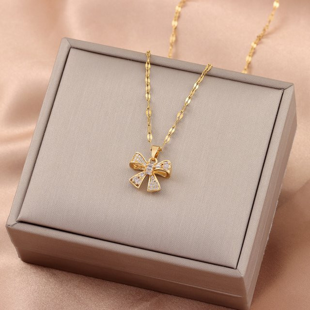 Marisa Halskette Edelstahl, Gold, Zirkonia, Kristall, Damen - Bild 1