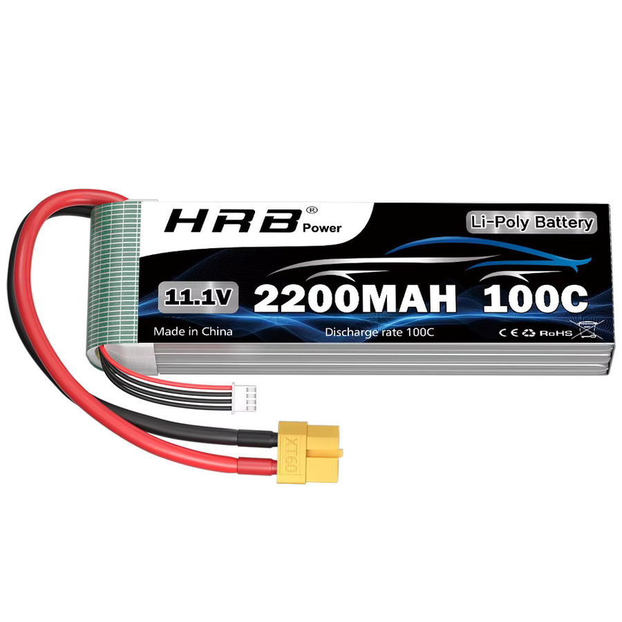 HRB Lipo Batterie 11,1 v 2200mah 100C, mit XT60 Stecker, 1-teiliges Set oder 2-teiliges Set - Bild 7