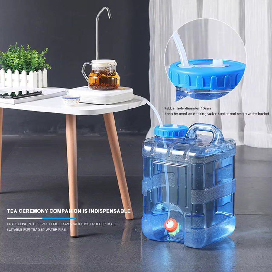 Tragbarer Wassereimer mit Wasserhahn von Shunmaii in Blau für Camping und Picknick, Volumen: 5 l, 10 l, 15 l oder 20 l - Bild 5