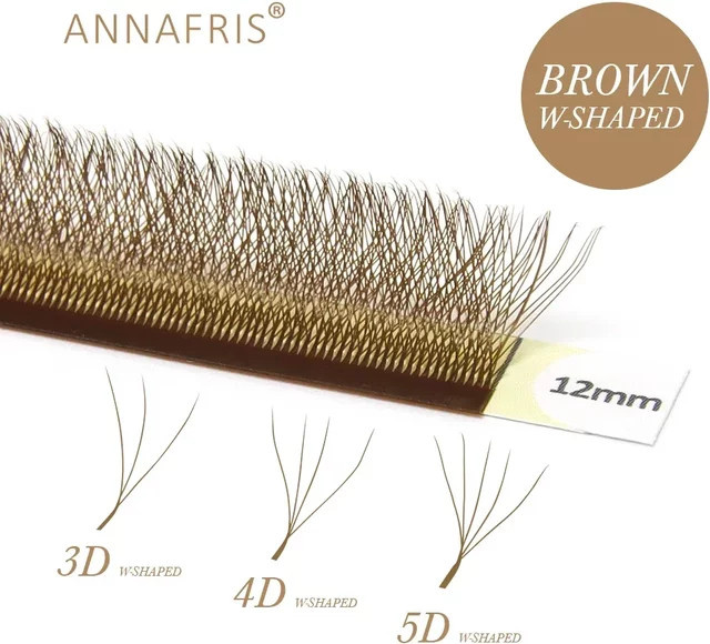 ANNAFRIS Wimpernverlängerungen, Braun, Natürlich, Unisex - Bild 1