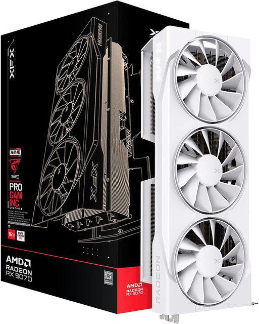 XFX Swift AMD Radeon RX 9070 OC Grafikkarte Weiß 16GB GDDR6 256-Bit mit HDMI und DisplayPort - Bild 1