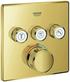 Grohe Fertigset Grohtherm Smartcontrol UP-THM mit 3 Absperrventilen in C sunrise Gold, wandmontiert - Bild 1