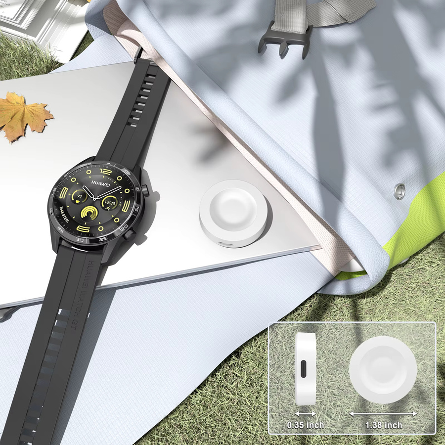 Huawei Ladestation für Watch GT 4 3 Pro GT 3 SE GT 2 Pro, weiß, Silikon - Bild 4