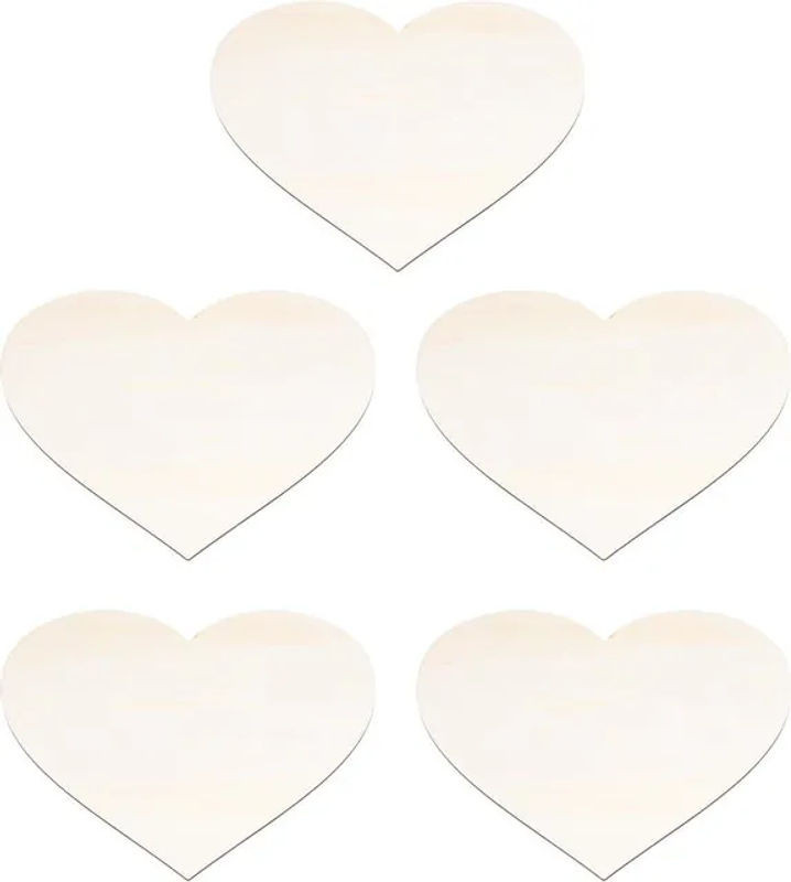 5er Set TOMTOP JMS Holzscheiben für DIY Bastelarbeiten und Weihnachtsdekoration in Beige und Braun - Bild 1