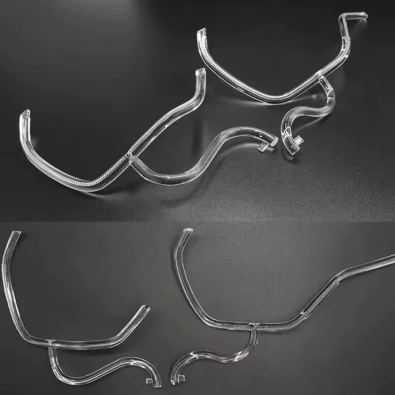 TUPUSI LED DRL Tagfahrlichtleiter Ersatzscheinwerfer Angel Eyes für BMW 5er G30 G38 LCI 2018–2020, 2 Stück, transparent - Bild 2