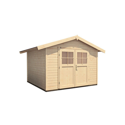 WEKA Gartenhaus 122 Gr.2 aus Fichtenholz mit Satteldach in Beige, B/H/T: 285 x 237 x 235 cm - Bild 3