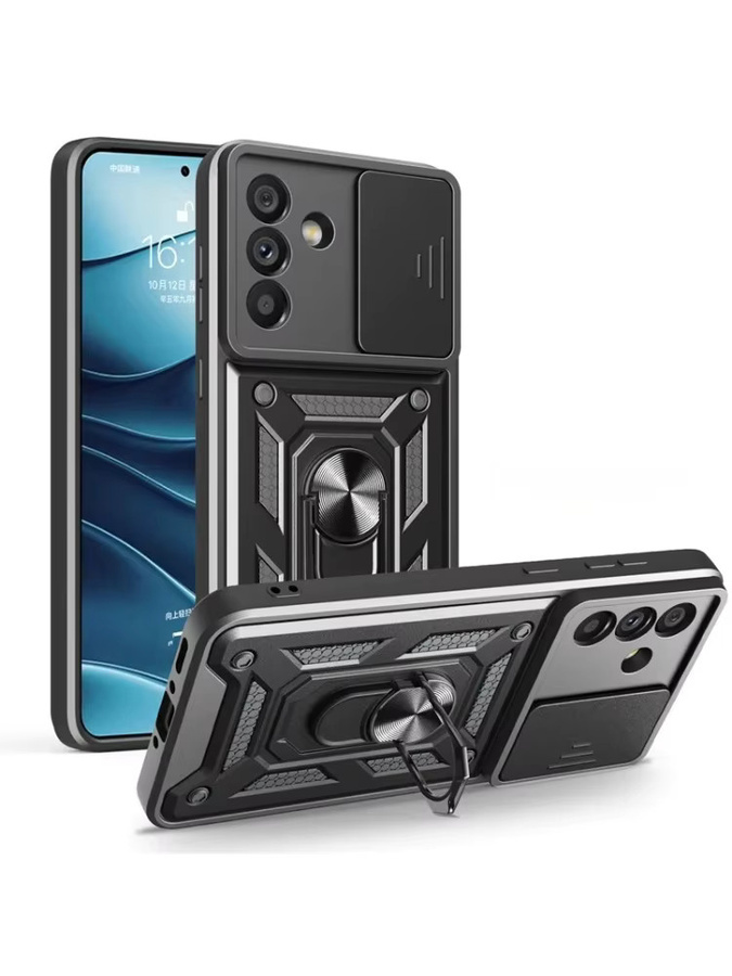 Schutzhülle mit Objektivschutz für Samsung Galaxy S24 FE S23 S22 S21 S25 Ultra S20 A54 A16 5G A56 A55 A35 A15 A05 A06 in Schwarz und Gold - Bild 5
