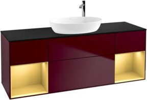 V&B Waschtischunterschrank Finion in Platinblau lackiert, Breite: 160 cm, Tiefe: 50,1 cm, Höhe: 50,1 cm - Bild 1
