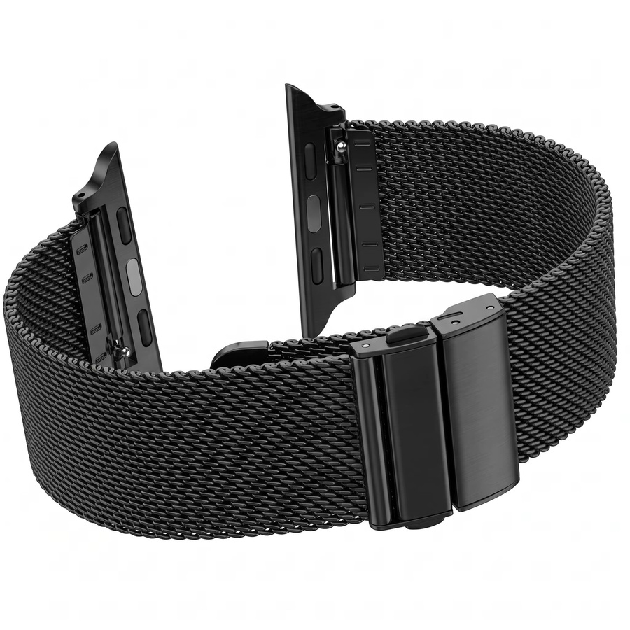 DUTRIEUX Uhrenarmband Milanaise Metallschlaufe, Doppelknopf-Verschluss, kompatibel mit Apple Watch - Bild 2