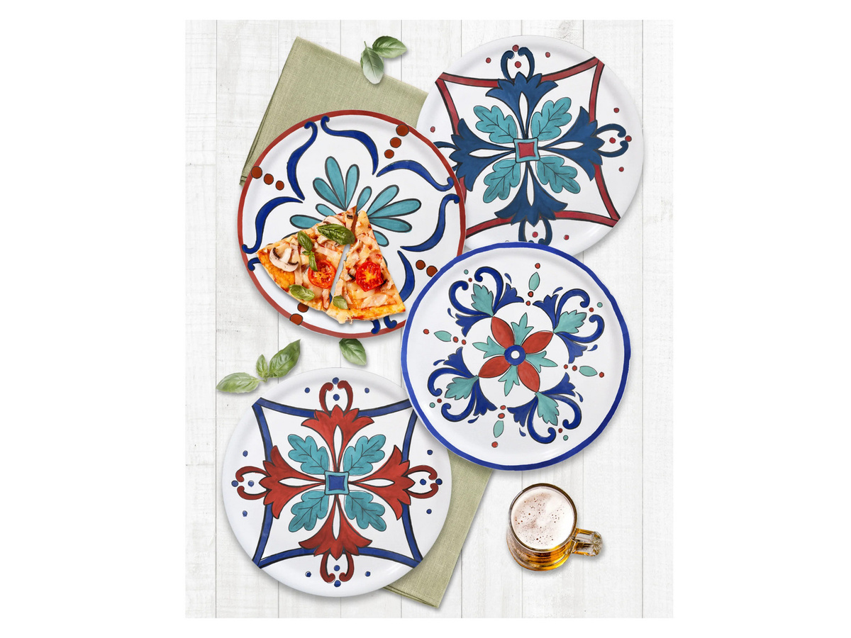 Mäser Pizzateller-Set Margot aus Porzellan, 4-teilig, Mehrfarbig, Durchmesser: 31 cm - Bild 3