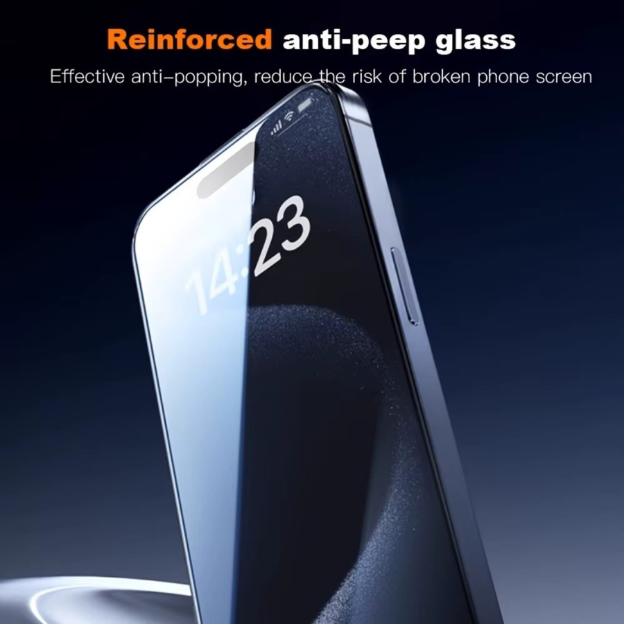 DIXSG 2 Stück Anti-Spionage-Hartglas Displayschutzfolie für iPhone 17 16 15 14 13 12 11 Pro Max Air 16e 15 Plus XR XS - Bild 2