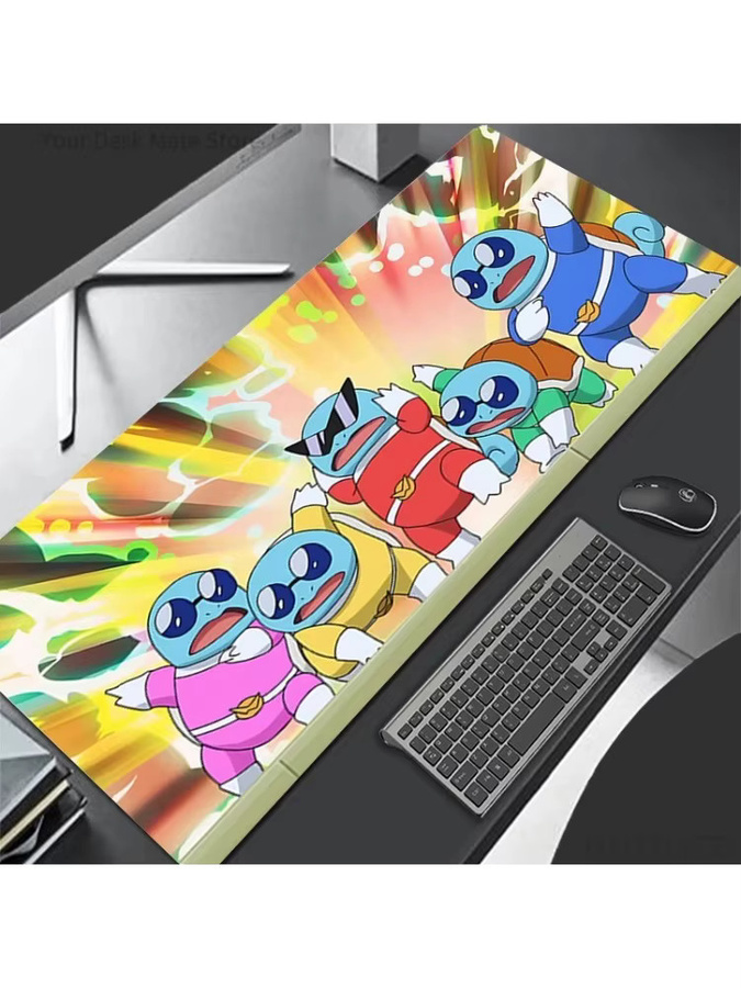Potdemiel Mauspad XL Lockedge Pokemon Squirtle Design in Multicolour - Bild 2
