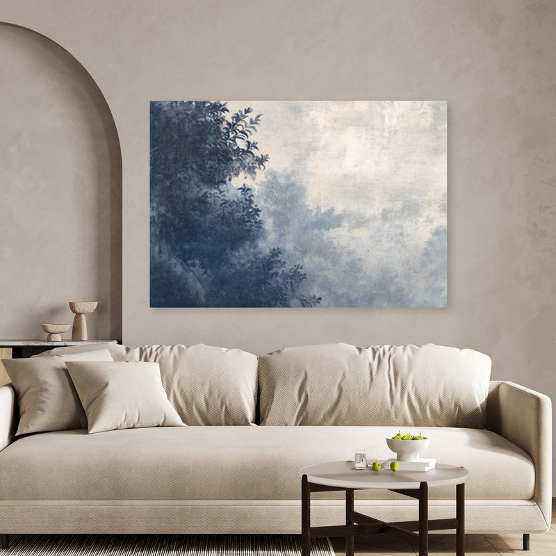 Feeby Leinwand Landschaft Arbre de forêt Blau B: 60 cm, H: 40 cm - Bild 2
